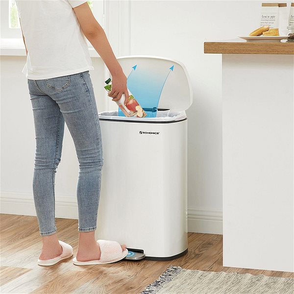Rubbish Bin Houseland Waste bin BINARD 50 L, white ...