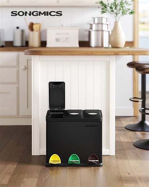 Rubbish Bin Houseland Rubbie waste bin, black ...
