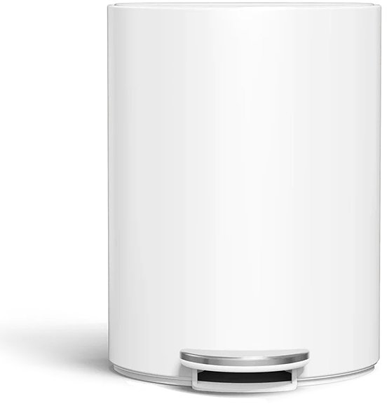 Rubbish Bin Simplehuman Pedal bin 6 L, half round, white steel ...