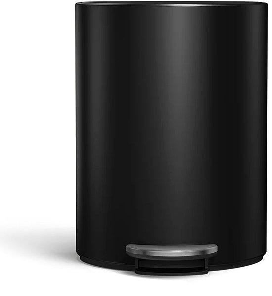 Rubbish Bin Simplehuman Pedal bin 6 L, half round, black matt steel ...