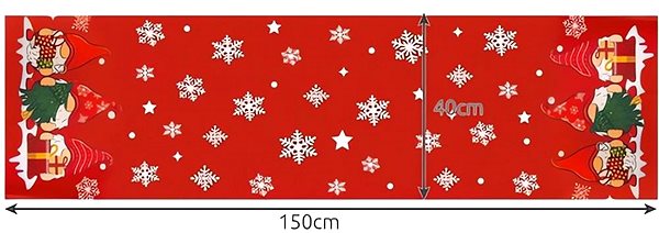 Runner Ruhhy 22484 Christmas table runner 150 × 40 cm, red .