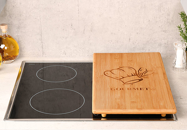 Prkénko KESPER Řezací a krycí deska z bambusu Gourmet 50 × 28 × 2,8 cm ...
