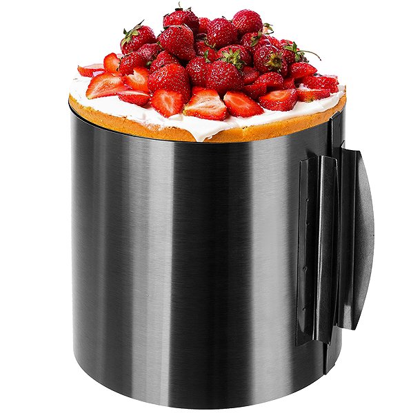 Baking Mould Ruhhy 24618 Adjustable cake tin round, stainless steel, 16 - 30 cm, height 15 cm ...