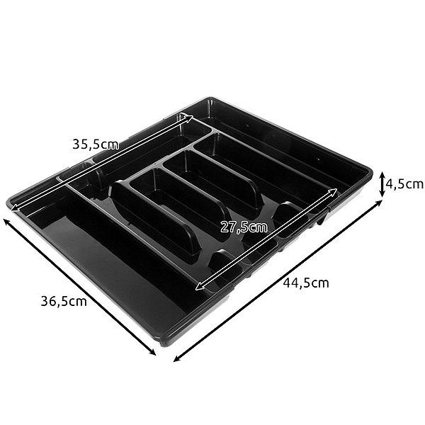 Drawer organizer Ruhhy 24748 Plastic adjustable kitchen drawer organizer, black .
