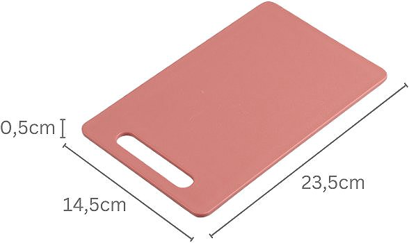 Schneidebrett Kesper Schneidebrett aus PVC 24 × 15 cm, hellrot ...
