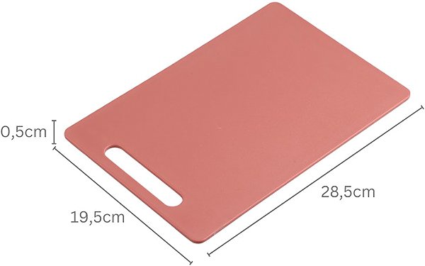 Schneidebrett KESPER Schneidebrett aus PP 28,5 × 19,5 × 0,5 cm, altrosa ...