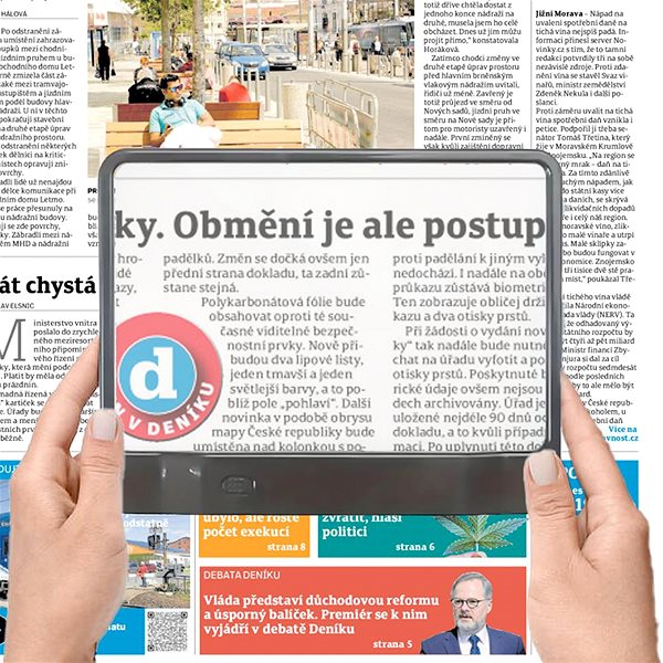 Lupa HomeLife Čtecí lupa s LED osvětlením PAGE BRIGHT ...