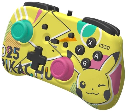 Gamepad HORIPAD Mini - Pikachu Pop - Nintendo Switch Seitlicher Anblick