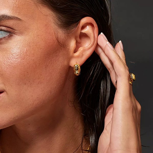 HOT DIAMONDS X GOLDEN EDIT Muse DE849 earrings (Ag 925/1000; 7g).