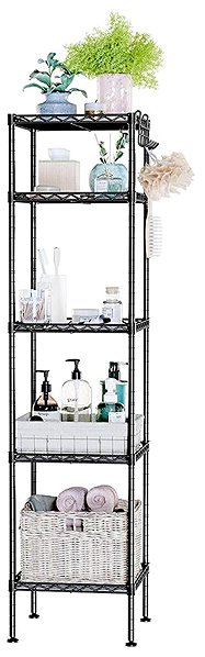 Shelving Unit Houseland Getta, black ...