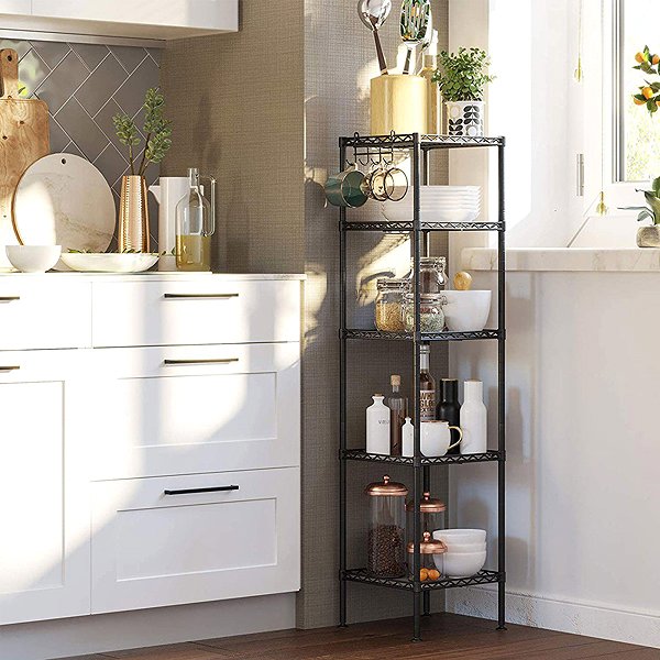 Shelving Unit Houseland Getta, black ...