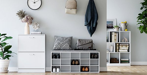 Shoe Rack Songmics Shoe rack with bench and drawer Vasagle Tery white ...