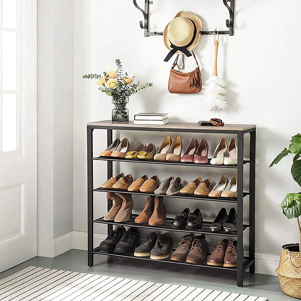 Shoe Rack Songmics Shoe rack Vasagle Carl black-grey ...