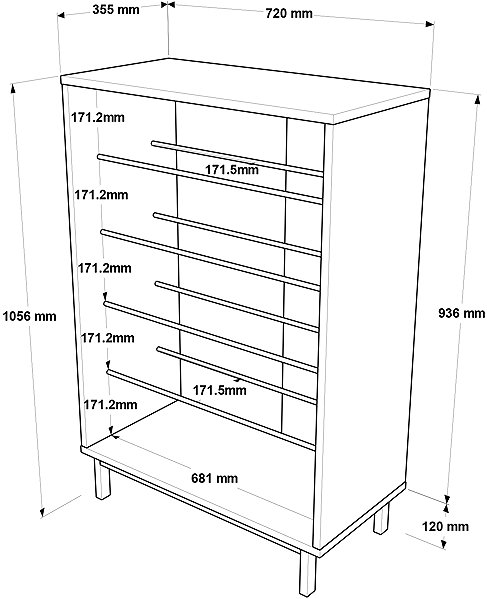 Shoe Rack Houseland Lerry Oak Castello Honey ...