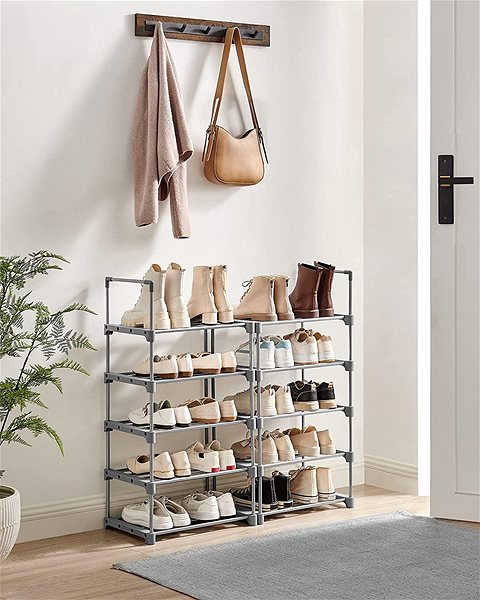 Shoe Rack Houseland Shoe rack Vratula 174 cm, grey ...