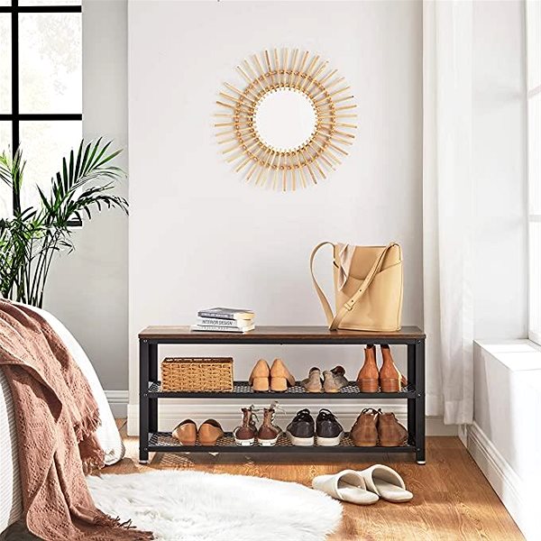 Shoe Rack Houseland Vasagle Bryce shoe rack, brown ...