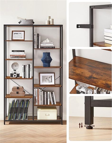 Shelving Unit Songmics Vasagle Fluto black/brown shelving unit ...
