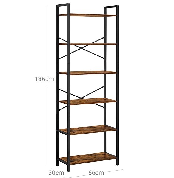 Shelving Unit Songmics Vasagle Luna shelving unit brown/black ...