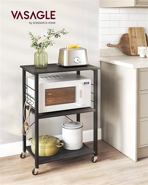 Shelving Unit Houseland Kitchen shelf VISCO black ...