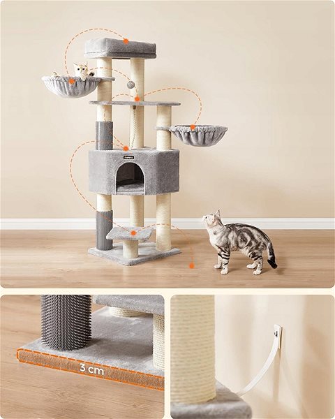 Cat Scratcher Houseland Cat scratching post Vojtech grey ...