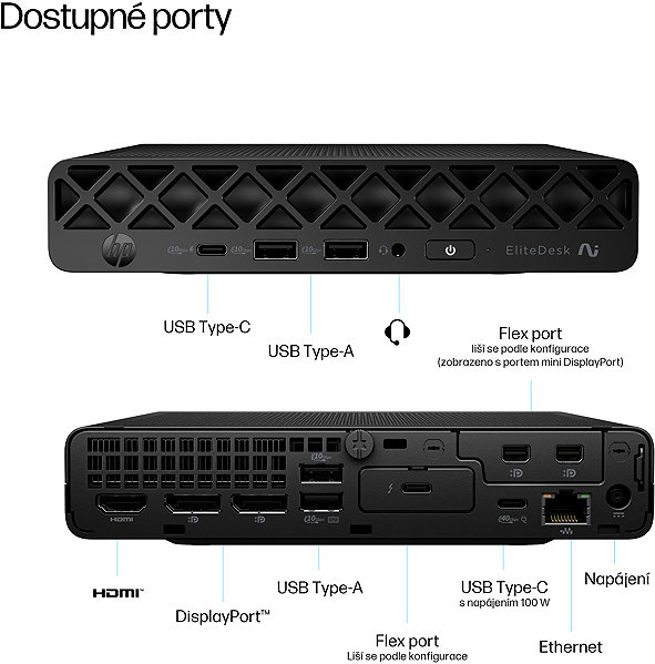Mini PC HP EliteDesk 8 G1i Black ...