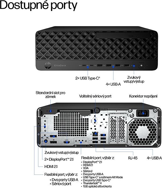 Computer HP EliteDesk 8 SFF G1i AI Black ...