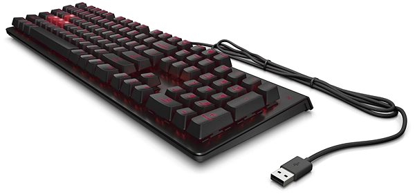 Herná klávesnica OMEN by HP Encoder Keyboard (Brown Cherry Keys) – CZ Bočný pohľad