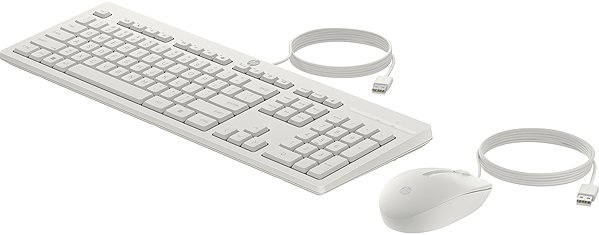 Keyboard and Mouse Set HP 225 Wired Mouse and Keyboard Combo G2, white - CZ/SK ...