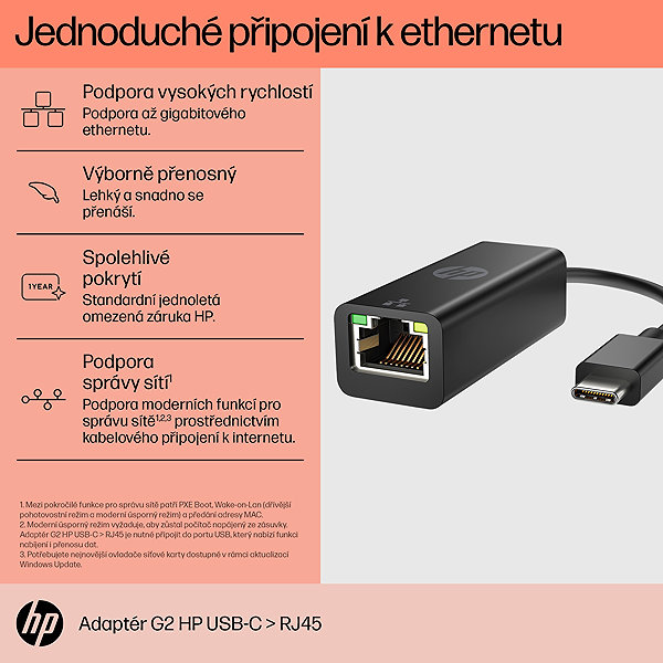 Átalakító HP USB-C to RJ45 Adapter EURO ...
