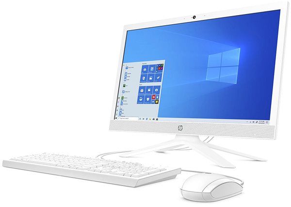 All In One PC HP 21-b0000nc White Bočný pohľad