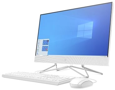 All In One PC HP 24-df0001nc Touch White Lateral view