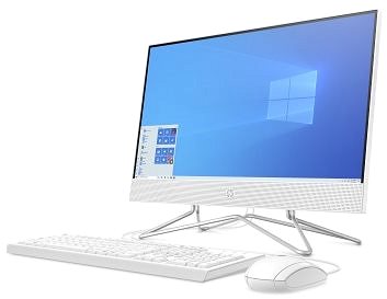 All In One PC HP 22-df0003nc White Lateral view