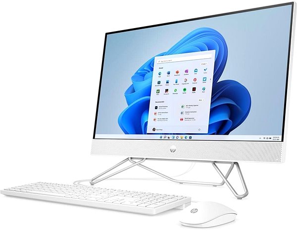 All In One PC HP 24-cb0008nc White Lateral view