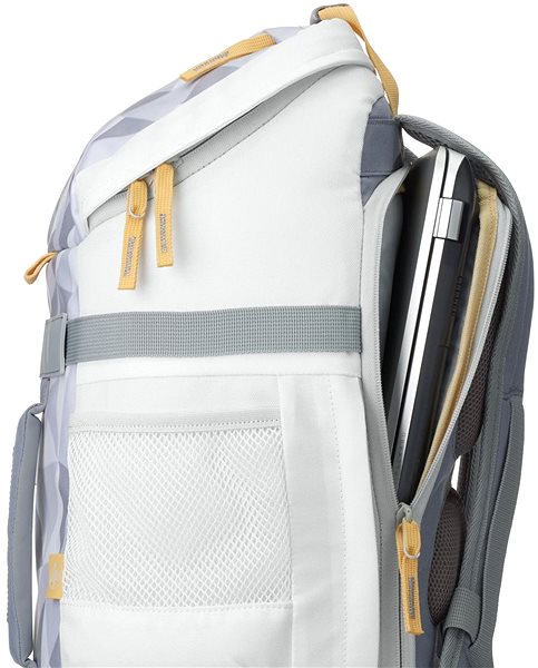 Batoh na notebook HP 15,6 Odyssey Sport Backpack Facets White Bočný pohľad
