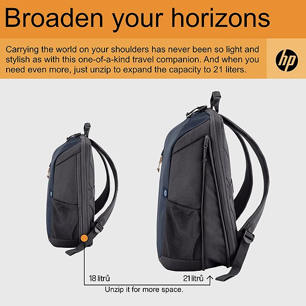 Laptop Backpack HP Travel 18l Laptop Backpack Iron Grey 15.6