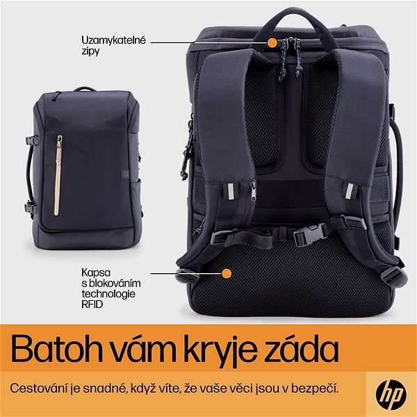Laptop hátizsák HP Travel 25l Laptop Backpack Iron Grey 15,6