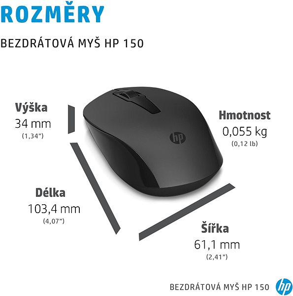 Myš HP 150 Wireless Mouse ...