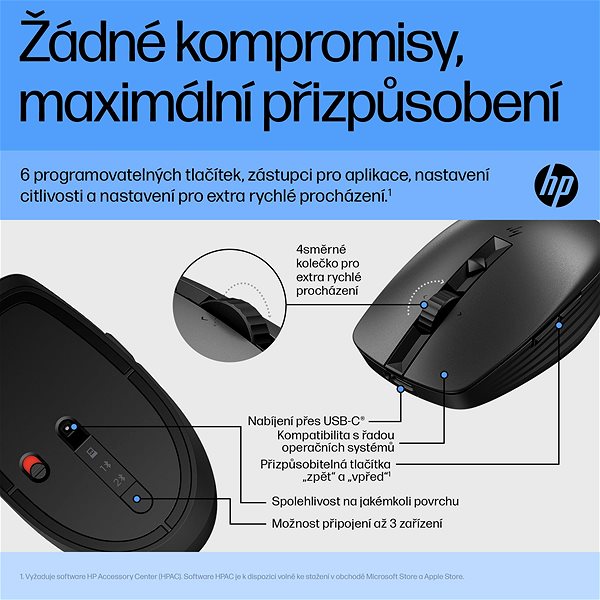 Egér HP 710 Rechargeable Silent Mouse ...