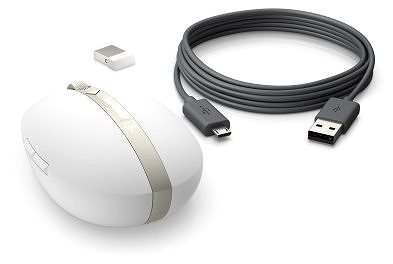 Maus HP Spectre Rechargeable Mouse 700 Ceramic White Anschlussmöglichkeiten (Ports)