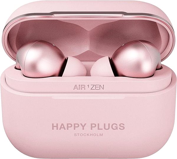 Wireless Headphones Happy Plugs Air 1 Zen Pink Gold Screen