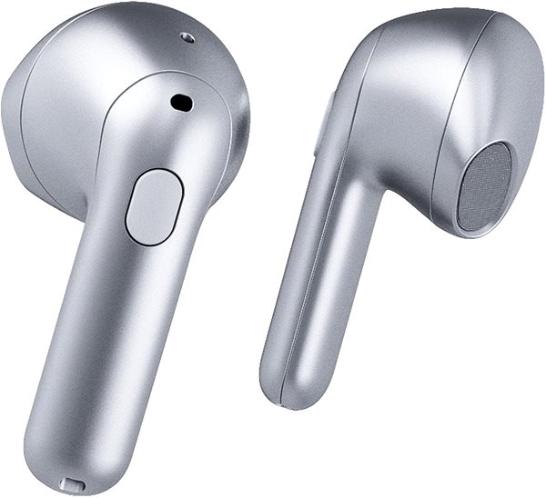 Wireless Headphones Happy Plugs Hope Silver Lateral view
