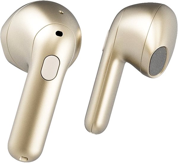 Wireless Headphones Happy Plugs Hope Gold Lateral view