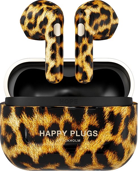 Wireless Headphones Happy Plugs Hope Leopard Screen