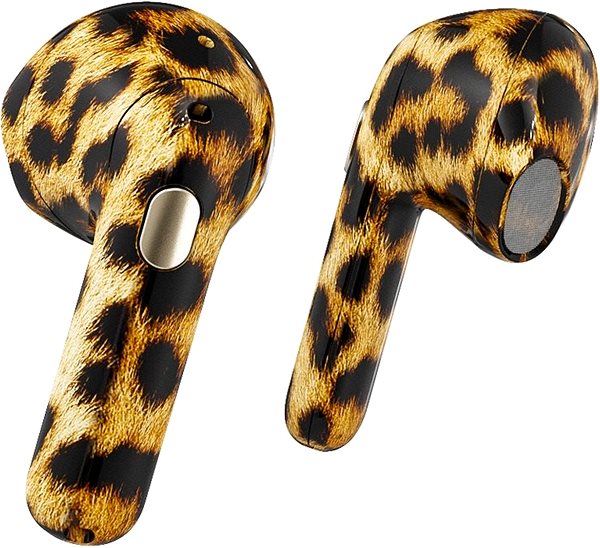 Wireless Headphones Happy Plugs Hope Leopard Lateral view