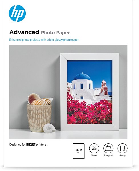 Fotopapier HP Advanced Glossy Photo Paper 13x18cm 250g 25 Stk. ...