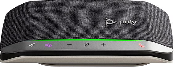 HP Poly Sync 20+ USB-A microphone with Microsoft Teams certification.