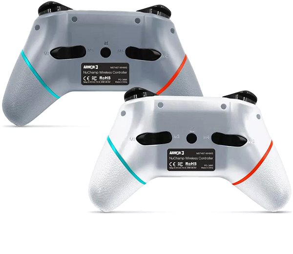 Gamepad Armor3 NuChamp Wireless Controller Pack for Nintendo Switch (2in1) (White, Silver) ...