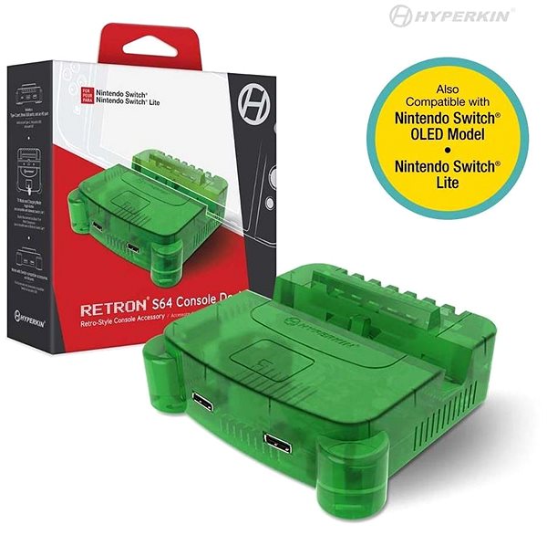 Gamepad Hyperkin RetroN S64 Console Dock for Nintendo Switch (Lime Green) ...