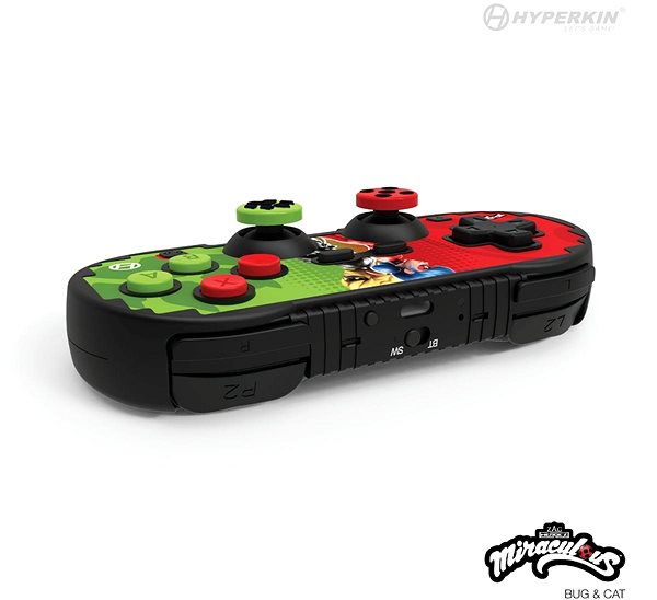 Gamepad Hyperkin Pixel Art Miraculous Bluetooth Controller for Nintendo Switch/PC/Mac/Android (Bug & Cat) ...
