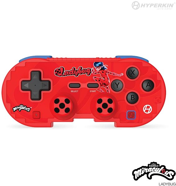 Gamepad Hyperkin Pixel Art Miraculous Bluetooth Controller for Nintendo Switch/PC/Mac/Android (Ladybug) ...